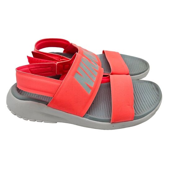 Nike Tanjun Womens Size 6 Hook Loop Strap Sandals Water Outdoor Shoes Coral Pink - Picture 2 of 5